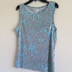 🔑💎🔑3 for$25 Charter Club XL sequin tank